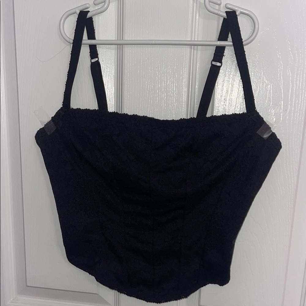 Victoria's Secret Black Lace Detail Top